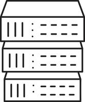 almacenamiento datos icono símbolo imagen para base de datos ilustración vector