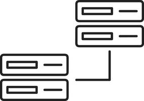 almacenamiento datos icono símbolo imagen para base de datos ilustración vector