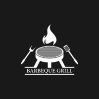 Barbeque grill icon template illustration vector