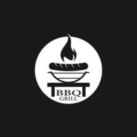 Barbeque grill icon template illustration vector