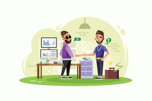 Business Partners Create a Startup Illustration vector