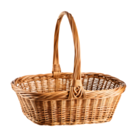 Wicker Basket Isolated on Transparent Background png