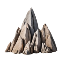 Scharf Felsen auf das Berg isoliert auf transparent Hintergrund png