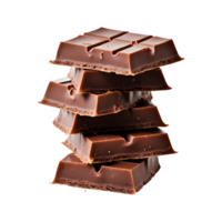 Chocolate Pieces Isolated on Transparent Background png