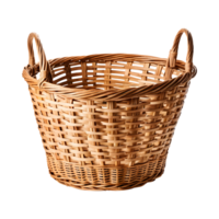 Wicker Basket Isolated on Transparent Background png