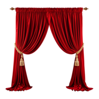 Red Curtains Isolated on Transparent Background png