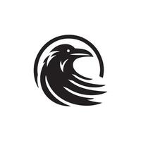 raven logo design vector