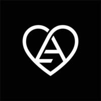 c a heart logo vector