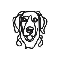 dog one line art design, dog continuous line art, dog minimal one line art vector