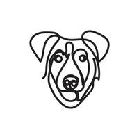 dog one line art design, dog continuous line art, dog minimal one line art vector