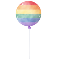 Illustration of a rainbow balloon, Pride Month clipart png