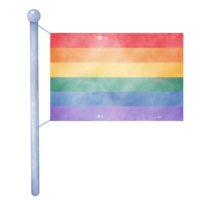 Illustration of a Rainbow Pride flag, Pride Month clipart png