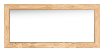 vuoto di legno grafico rettangolo telaio isolato modello illustrato. png