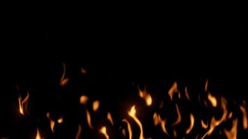 fuego visual efecto aislado en negro video