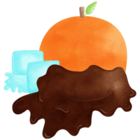 Orange mit Schokolade png