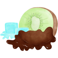 Kiwi mit Schokolade png