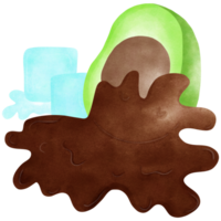 avocado met chocola png