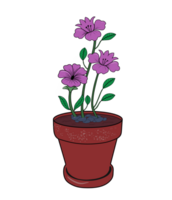 ilustración de una planta en una maceta png