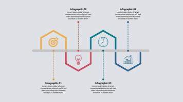 infografía diseño modelo con 4 4 opciones o pasos vector