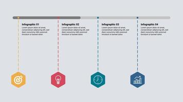 infographic design template with 4 options or steps vector