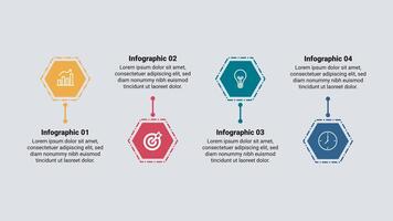 infografía diseño modelo con 4 4 opciones o pasos vector