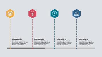 infographic design template with 4 options or steps vector