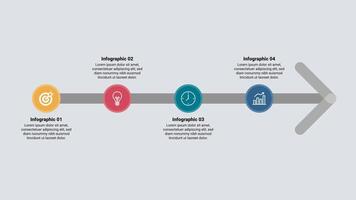 infographic design template with 4 options or steps vector