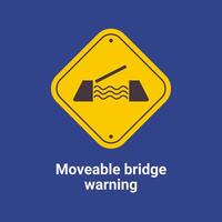 Warning Traffic Signs, Moveable bridge warning vector