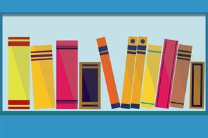 Colorful icon of books collection vector