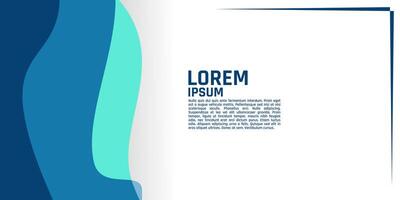 A modern design template featuring a gradient of blue tones and a white space with placeholder text, enclosed within a thin blue border. vector