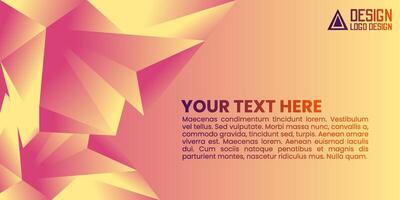 abstract background with triangles and place for text vector