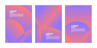 three vertical banners with abstract shapes vector