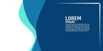 A modern design template featuring a gradient of blue tones and a white space with placeholder text, enclosed within a thin blue border. vector
