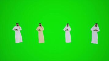 3D animation of general public standing on green screen cheering and dancing video