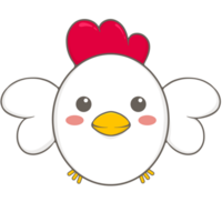 mignonne dessin animé poulet transparent png