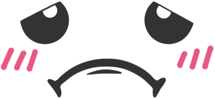 sad cartoon face expression png