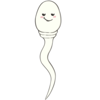 smug face sperm cartoon character png