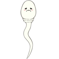 sad sperm cartoon character png