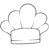 chef hat black line icon png