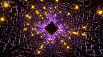 Purple and Yellow Bright Glow Strobe Tunnel Background VJ Loop in 4K video