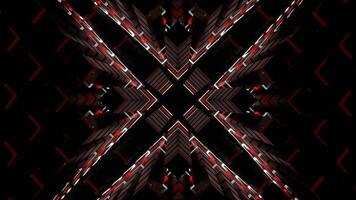 Red and White Neon Light Moves in Rectangles Background VJ Loop in 4K video