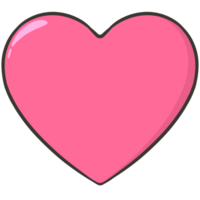 pink heart icon cartoon illustration png