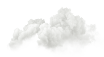 doux des nuages exploser formes coupé isolé transparent arrière-plans 3d le rendu png