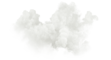 Dampf Gas Kondensation Wolken schwebend isoliert transparent Hintergründe 3d Rendern png