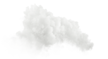 Sanft Weiß Dampf Wolke auf transparent Clip Art Hintergründe 3d Rendern png