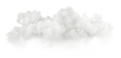 Soft clouds fog shapes cut out 3d rendering png