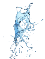 Pure fluid water flowing splatter cut out backgrounds 3d rendering png