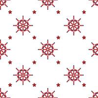 Nautical Steering Wheels Seamless Pattern vector
