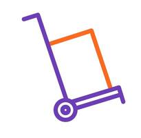 Simplistic Hand Truck Icon vector