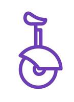 Stylized Unicycle Icon Art vector